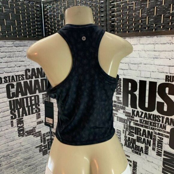 90 Degree L Animal Print Racerback Crop Tank Top - Picture 5 of 6